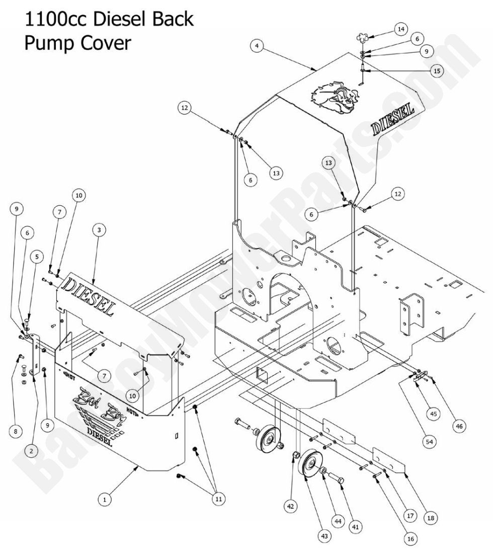2015 Compact Diesel - Back Pump Cover